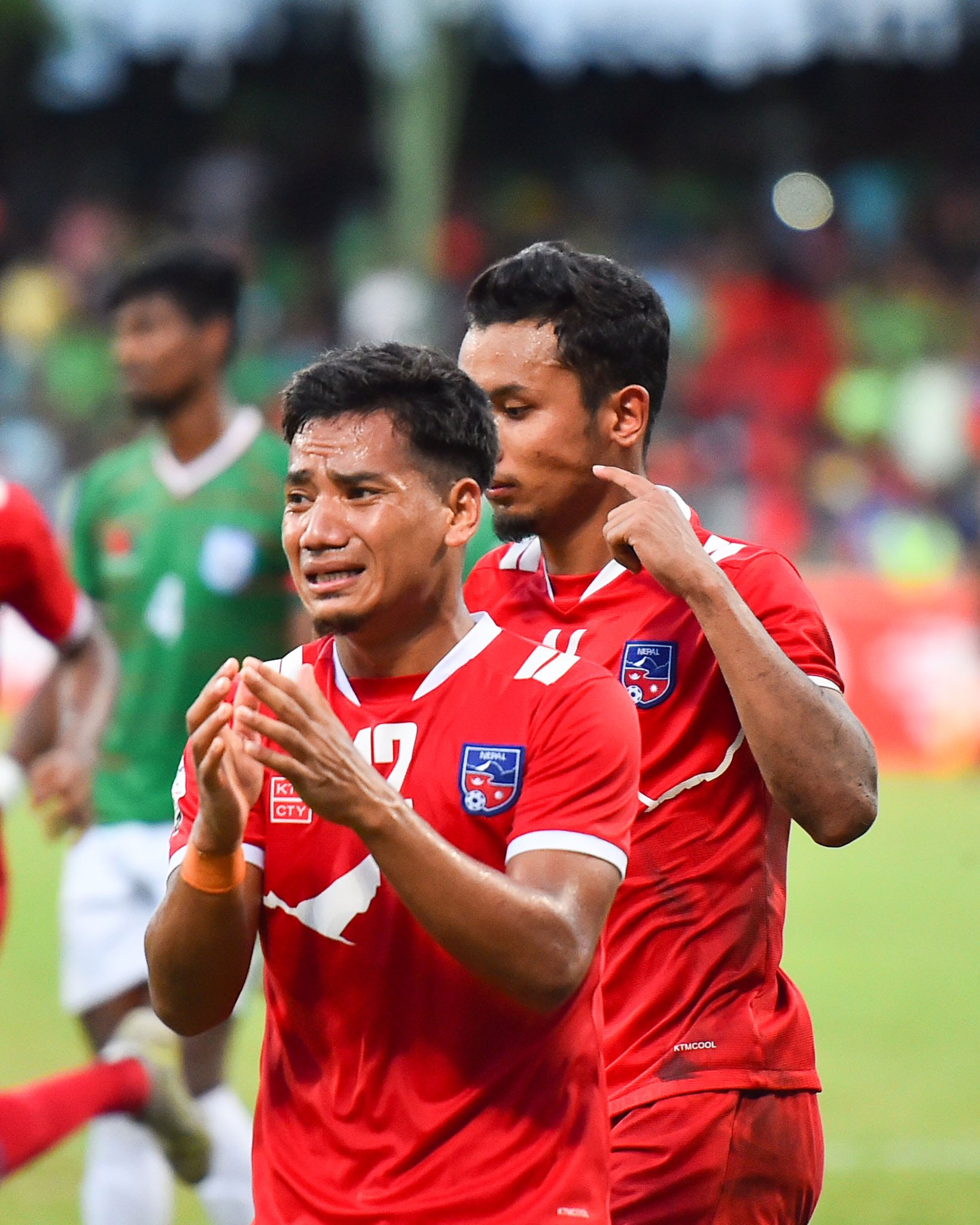 গোল করে সমতায় ফেরা নেপালের উচ্ছ্বাস। ছবি: টুইটার