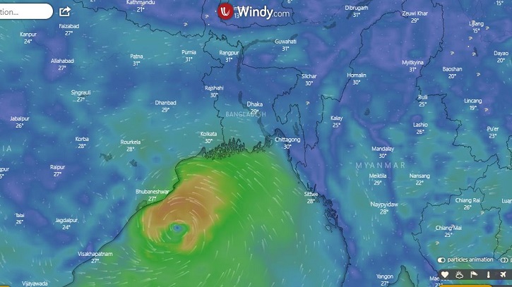 এগুচ্ছে ঘূর্ণিঝড় গুলাবঃ সমুদ্রবন্দরে দুই নম্বর সংকেত