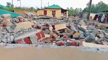 বছর না যেতেই ভেঙে ফেলা হলো মুজিববর্ষের উপহারের ঘর