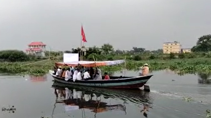 নদী দিবসে নড়াই নদী পরিদর্শনে নোঙর