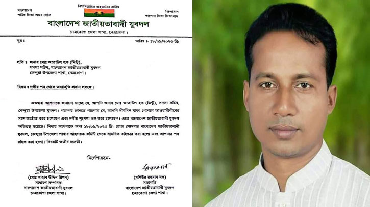 শৃঙ্খলাভঙ্গের অভিযোগে যুবদল নেতা মিন্টুকে অব্যাহিত শৃঙ্খলাভঙ্গের অভিযোগে যুবদল নেতা মিন্টুকে অব্যাহিত