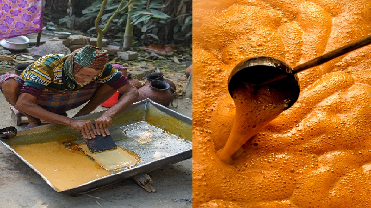 মজাদার খেজুরের গুড় যেভাবে তৈরি হয়