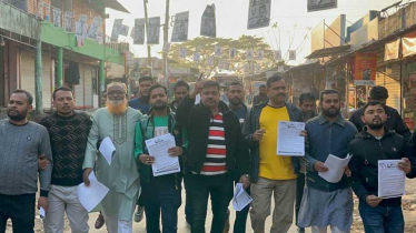 নির্বাচন বর্জনের আহ্বানে ভোলায় বিএনপির লিফলেট বিতরণ