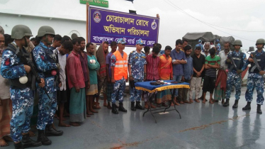 কয়লা বোঝাই নৌযানসহ ৪১ চোরাকারবারী আটক