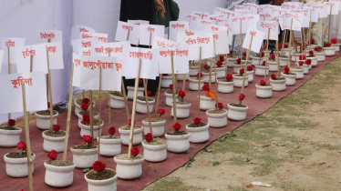 নওগাঁয় ১৩২টি গণহত্যা স্থানের মাটি সংগ্রহ করে শ্রদ্ধা