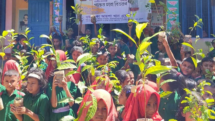প্রধানমন্ত্রীর জন্মদিনে শিক্ষার্থীদের মাঝে গাছের চারা বিতরণ প্রধানমন্ত্রীর জন্মদিনে শিক্ষার্থীদের মাঝে গাছের চারা বিতরণ