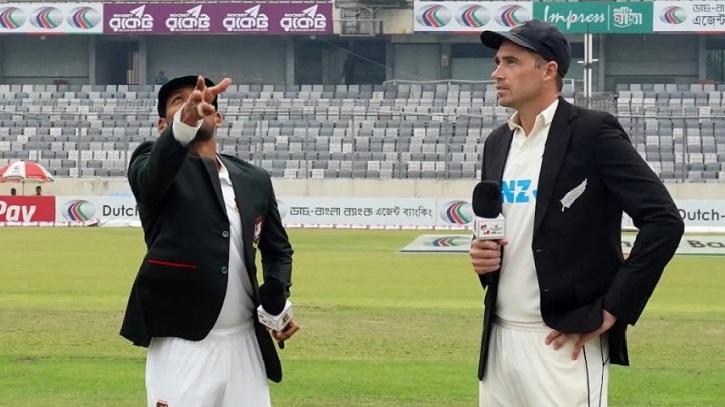 ঢাকা টেস্টে টসে জিতে ব্যাটিংয়ে বাংলাদেশ ঢাকা টেস্টে টসে জিতে ব্যাটিংয়ে বাংলাদেশ