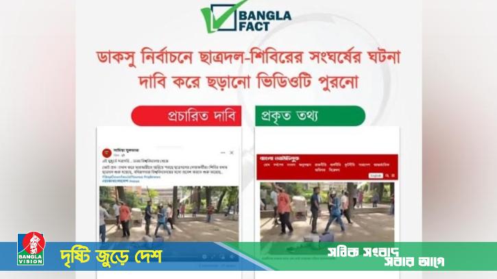 ডাকসু নির্বাচনে সংঘর্ষের ভুয়া ভিডিও প্রচার শনাক্ত বাংলাফ্যাক্টের