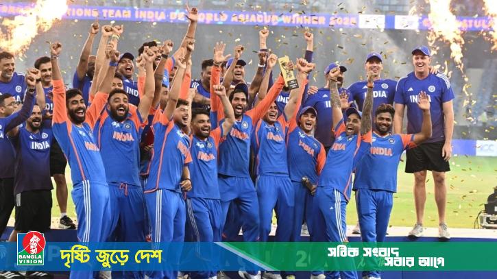 ট্রফি ছাড়াই চ্যাম্পিয়ন ভারতের এশিয়া কাপ উদযাপন