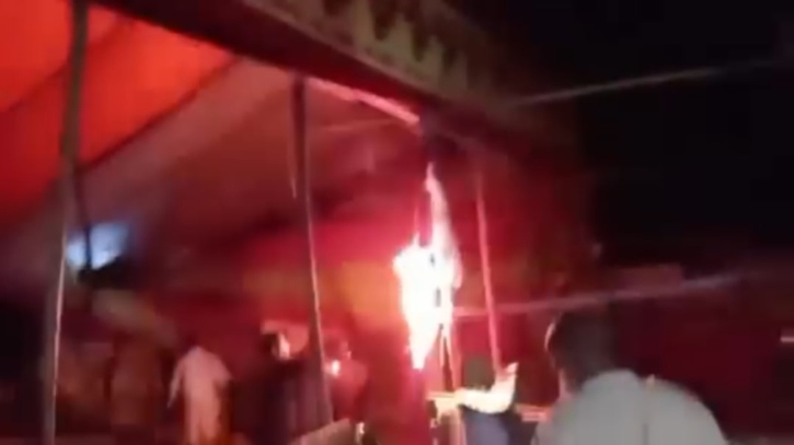 মেলার আড়ালে জুয়া, অশ্লীল নৃত্যের প্যান্ডেলে আগুন