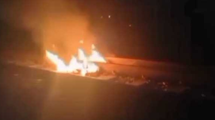 এবার ব্রাহ্মণবাড়িয়ায় রেললাইনে আগুন