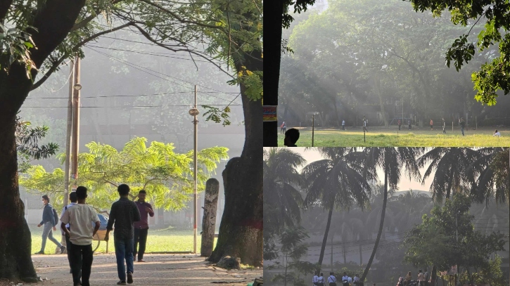 ঢাকা কলেজ ক্যাম্পাসে শীতের আমেজ 