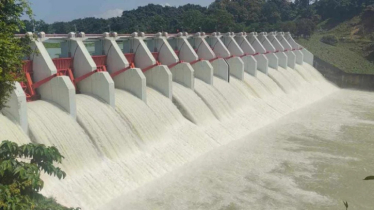 দ্বিতীয় দফায় খুলে দেওয়া হয়েছে কাপ্তাই বাঁধের ১৬টি জলকপাট