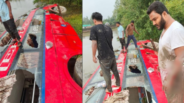দিনাজপুরে বাস দুর্ঘটনায় গণঅধিকার পরিষদের নেতাসহ আহত ১৫