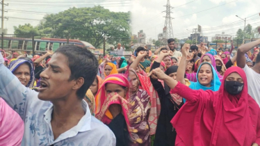 বকেয়া বেতনের দাবিতে শ্রমিকদের এক ঘণ্টা মহাসড়ক অবরোধ
