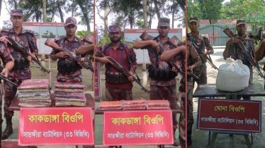 সীমান্ত থেকে প্রায় সাড়ে ১২ লাখ টাকার ভারতীয় মালামাল জব্দ