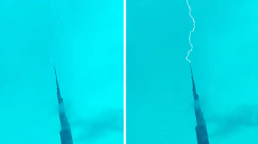 বিশ্বের সর্বোচ্চ ভবন বুর্জ খলিফার ওপর বজ্রপাত