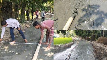 ফেনীতে রাস্তা নির্মাণে বালুর পরিবর্তে কাদা মাটির ব্যবহার