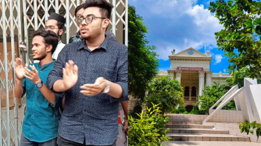 জবির প্রশাসনিক ভবনে তালা ঝুলিয়ে শিক্ষার্থীদের বিক্ষোভ
