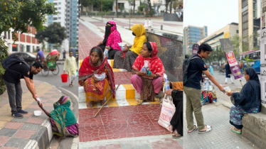 ইফতারের আগমুহূর্তে রাজপথে একদল তরুণের মানবিক উদ্যোগ