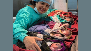 ১০ বছর নিঃসন্তান থাকার পর একসঙ্গে ৫ সন্তানের জন্ম দিলেন এক নারী