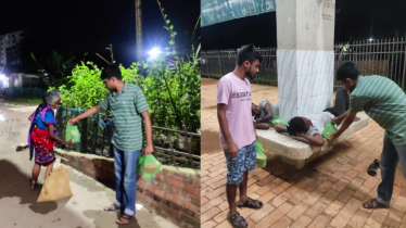 খালেদা জিয়ার জন্মবার্ষিকী উপলক্ষে অসহায়-পথশিশুদের খাবার বিতরণ