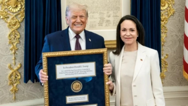 ৮টি যুদ্ধ বন্ধের স্বীকৃতি হিসেবে মাচাদোর নোবেল গ্রহণ করেছি: ডোনাল্ড ট্রাম্প