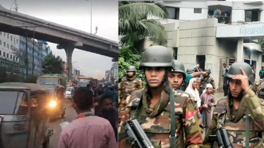 সেনাবাহিনীর হস্তক্ষেপে ৫ ঘণ্টা অবরোধের পর বনানীতে যান চলাচল শুরু