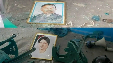 নাটোরে পৌর বিএনপির কার্যালয়ে ভাংচুর, মোটরসাইকেলে আগুন 