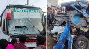 পিকআপ পিষে দিলো বাস, সকালেই সড়কে ঝরলো ৪ প্রাণ