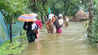 টানা বর্ষণে নোয়াখালীতে আবার বন্যা, দুর্ভোগে স্থানীয়রা