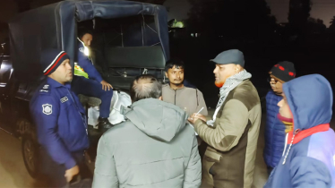 দাঁড়িয়ে থাকা ট্রাকের সাথে বালুভর্তি ট্রাকের সংঘর্ষ, নিহত ২, আহত ২