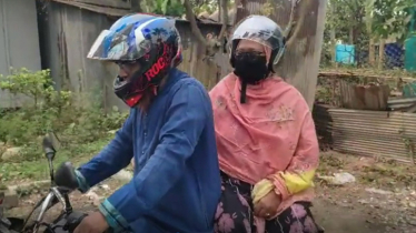 মোটরসাইকেলে প্রিয়তমাকে ৬৪ জেলা ঘুরে দেখলেন তাজুল!