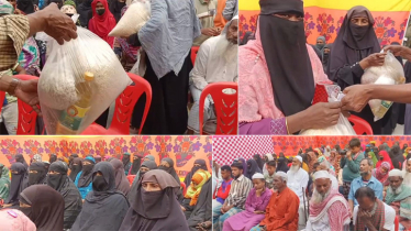 বিনামূল্যে ইফতারি ও খাবার পেলো তিন শতাধিক অসহায় পরিবার