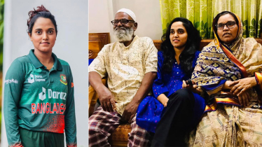 মেয়ের হাতে বিশ্ব মঞ্চে দেশের পতাকা, গর্বিত বাবা-মা 