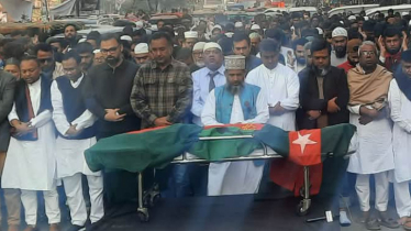 বিএনপির কেন্দ্রীয় কার্যালয়ের সামনে মুছাব্বিরের জানাজা অনুষ্ঠিত