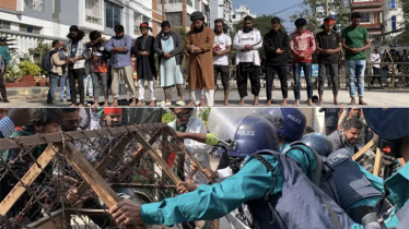 ভারতের সহকারী হাইকমিশন অভিমুখে মিছিলে পুলিশের বাধা, ব্যারিকেডের সামনেই নামাজ আদায়