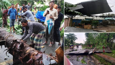 প্রবল ঝড়ে লণ্ডভণ্ড নওগাঁ, বিদ্যুৎ বিচ্ছিন্ন কয়েকটি গ্রাম