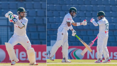 অষ্টম সেঞ্চুরি হাঁকালেন শান্ত, বড় লিডের পথে বাংলাদেশ