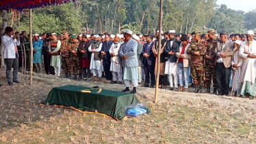 সুদানে ড্রোন হামলায় নিহত শান্তিরক্ষী সবুজ মিয়ার জানাজায় মানুষের ঢল