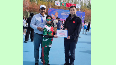 বাংলাদেশি স্পিড স্কেটার নাবীয়ুনের জোড়া স্বর্ণপদক জয়