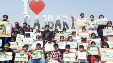 পদ্মাপাড়ে ৬০ ক্ষুদে শিল্পীর রং-তুলির মেলা