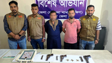 ৩ বিদেশি পিস্তল ও গুলিসহ দুই সন্ত্রাসী গ্রেফতার