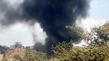 পুরান ঢাকায় প্লাস্টিকের গোডাউনে আগুন  