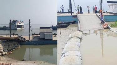 চিলমারী-রৌমারী রুটে আবারও ফেরি চলাচল বন্ধ, ভোগান্তিতে যাত্রীরা