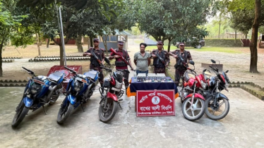 সীমান্তে মাদক উদ্ধার, পাঁচ মোটরসাইকেলসহ আটক ১