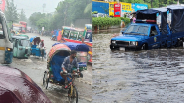 ভারী বৃষ্টিপাতে মিরপুরে জলাবদ্ধতা, যান চলাচল ব্যাহত