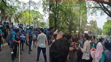 যমুনা অভিমুখে জবি শিক্ষার্থীদের লং মার্চে পুলিশি বাধা  