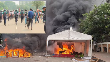 ‘জুলাই যোদ্ধাদের’ সঙ্গে পুলিশের ধাওয়া-পাল্টা ধাওয়া