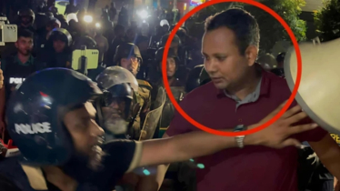 মেরুন টি-শার্ট পরা সেই ‘হামলাকারী’ পল্টন থানার ওসির ড্রাইভার